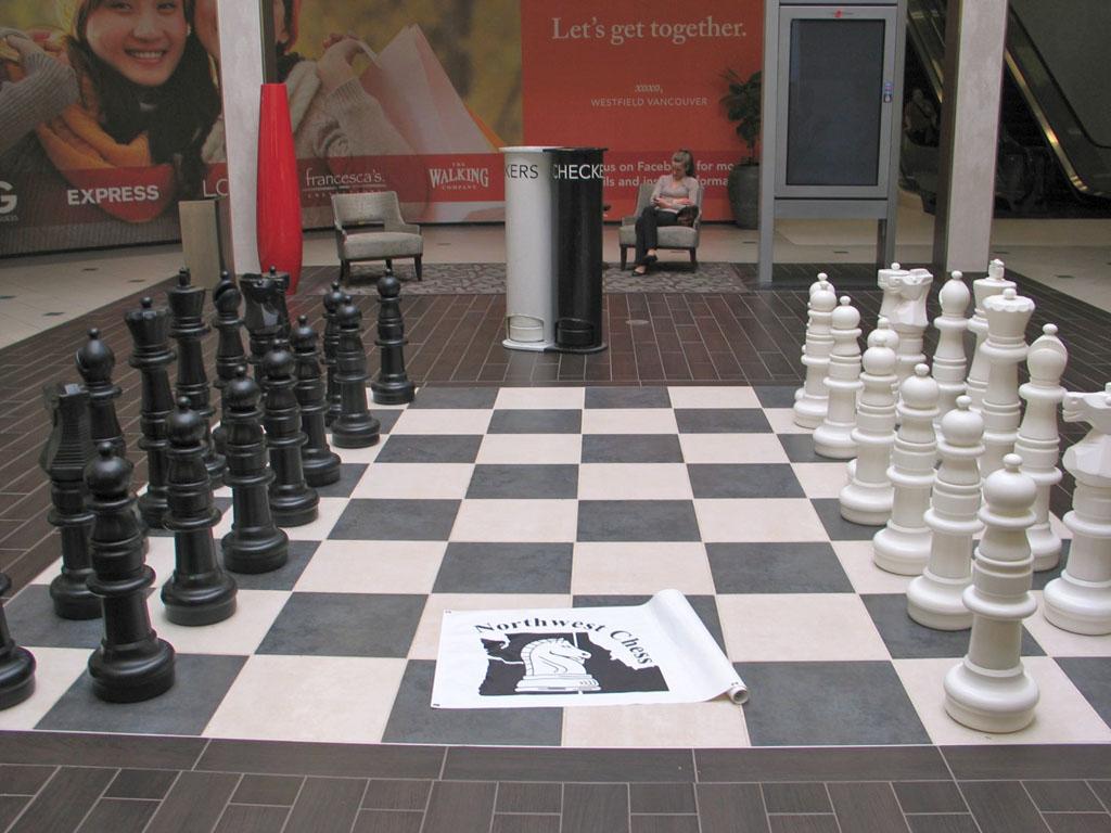 NORTHWEST CHESS Banner at Westfield Vancouver WA Mall.