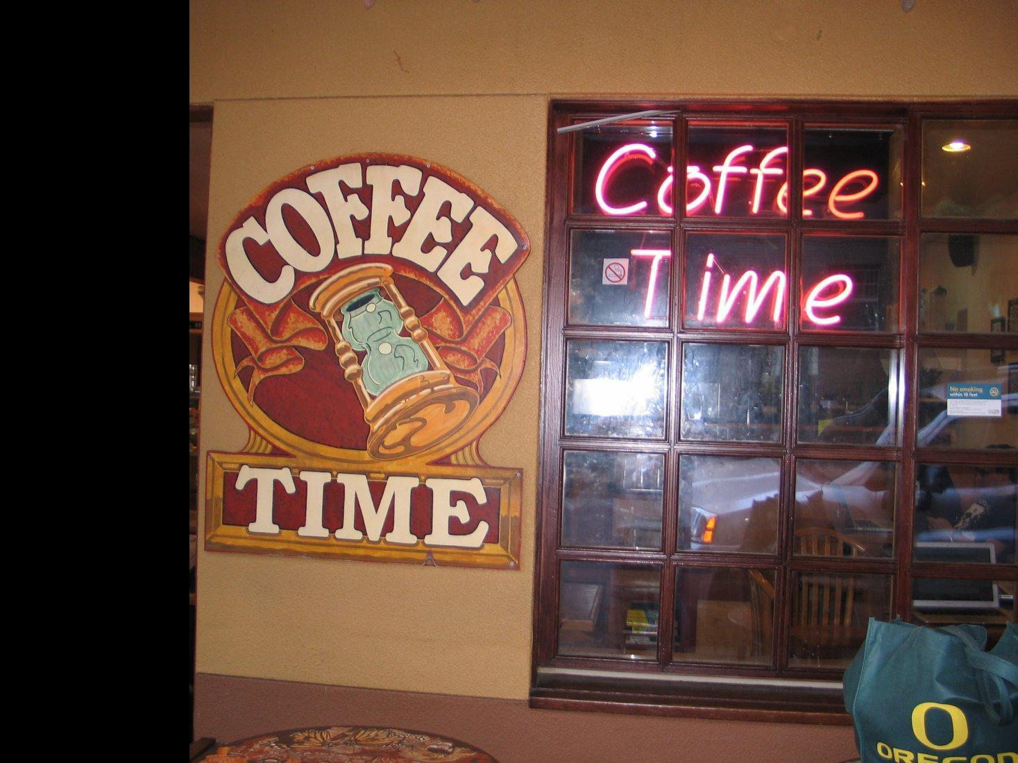 Coffee Time sign.