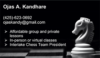 Ojas Kandhare business card