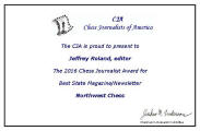 NWC CJA award certificate (2016)